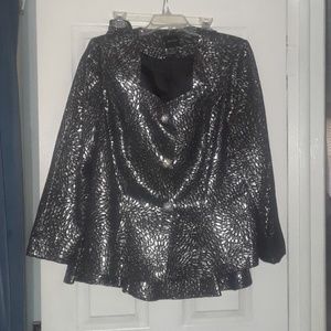 A Black and Silver Formal Suit